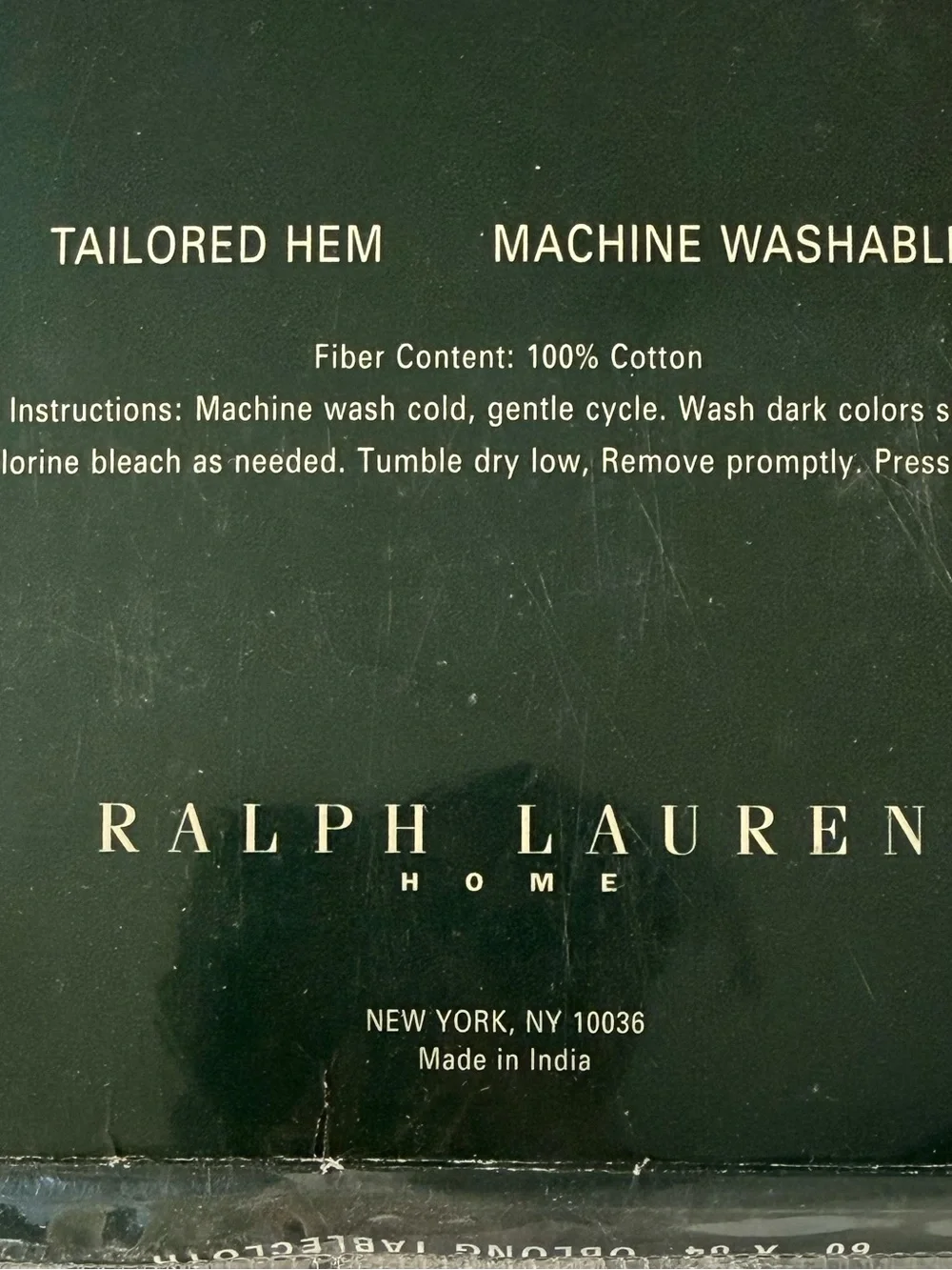 Lauren Ralph Lauren Plaid Cotton Tablecloth 60x84 Oblong Blue Green Red NWT